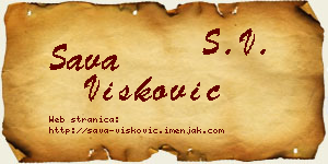 Sava Višković vizit kartica